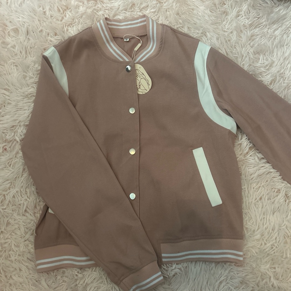 Chic Women's Brown Bomber Jacket